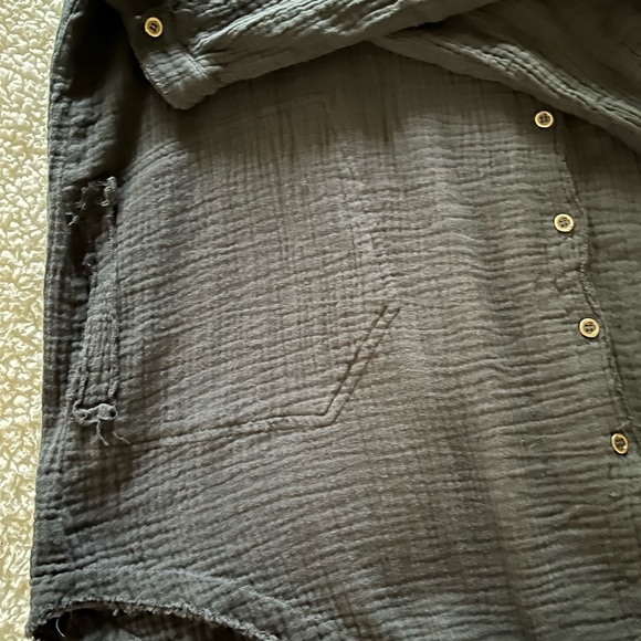 Long Sleeve Cotton Dress with Pockets. Size Small. - Picture 7 of 11